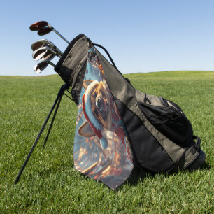 Belgian Malinois Dog Roller Coaster Christmas Golf Towel