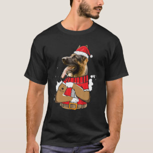 Belgian Malinois Dog Santa I Love Mum Tattoo Ugly T-Shirt