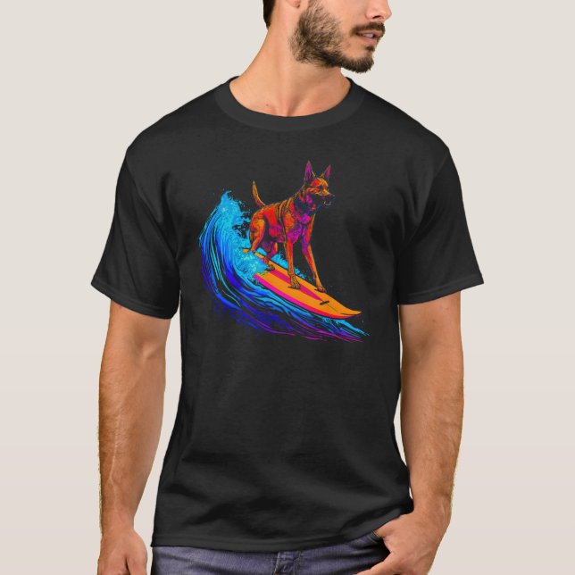Belgian Malinois Dog Surf T-Shirt (Front)