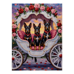Belgian Malinois Dog Valentine's Day Poster