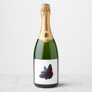 Belgian Malinois Dogs Belgian Malinoiss Sparkling Wine Label