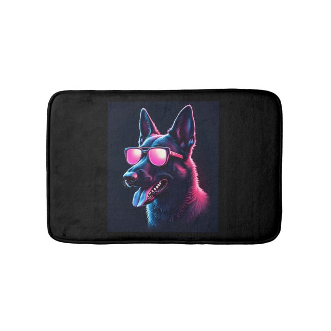 Belgian Malinois Dogs Belgian Malinoiss T-Shirt Bath Mat (Front)