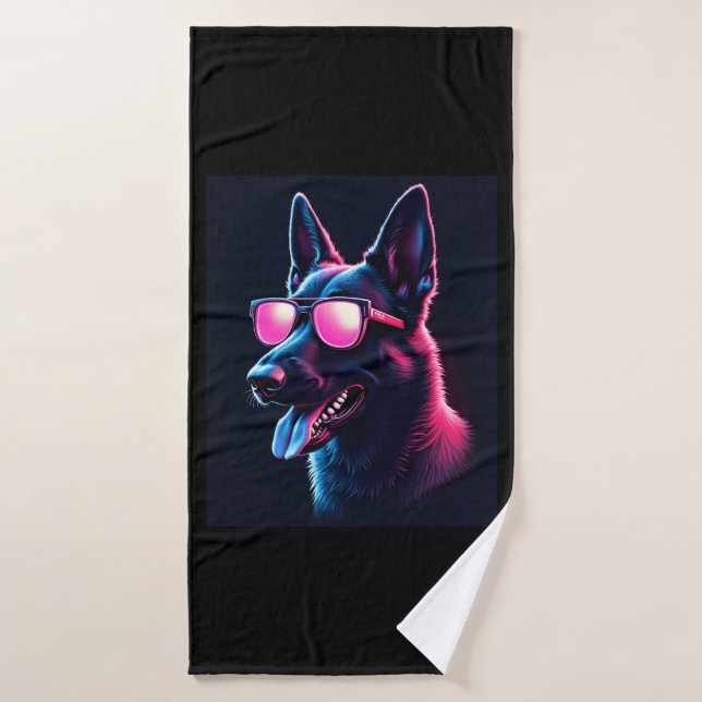 Belgian Malinois Dogs Belgian Malinoiss T-Shirt Bath Towel (Bath Towel)