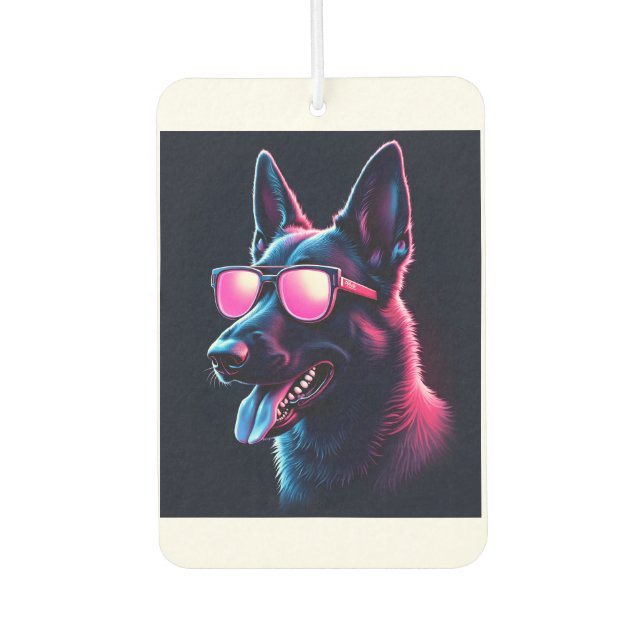 Belgian Malinois Dogs Belgian Malinoiss T-Shirt Car Air Freshener (Front)