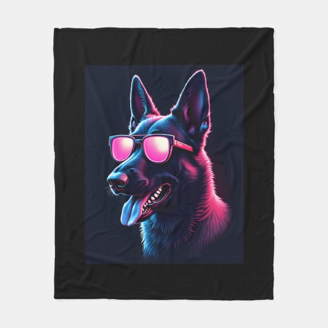 Belgian Malinois Dogs Belgian Malinoiss T-Shirt Fleece Blanket (Front)