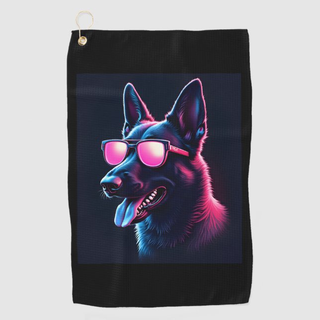 Belgian Malinois Dogs Belgian Malinoiss T-Shirt Golf Towel (Front)