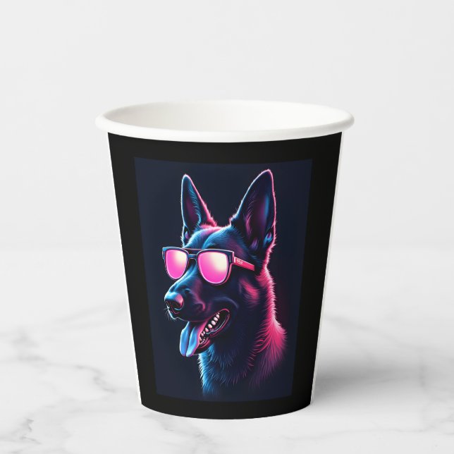 Belgian Malinois Dogs Belgian Malinoiss T-Shirt Paper Cups (Front)