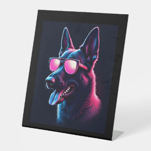 Belgian Malinois Dogs Belgian Malinoiss T-Shirt Pedestal Sign