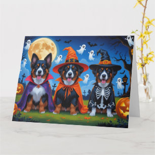 Belgian Malinois Dogs Pumpkin Halloween Funny Card
