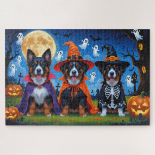 Belgian Malinois Dogs Pumpkin Halloween Funny Jigsaw Puzzle