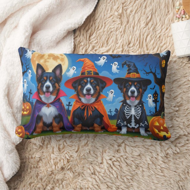 Belgian Malinois Dogs Pumpkin Halloween Funny  Lumbar Cushion (Blanket)