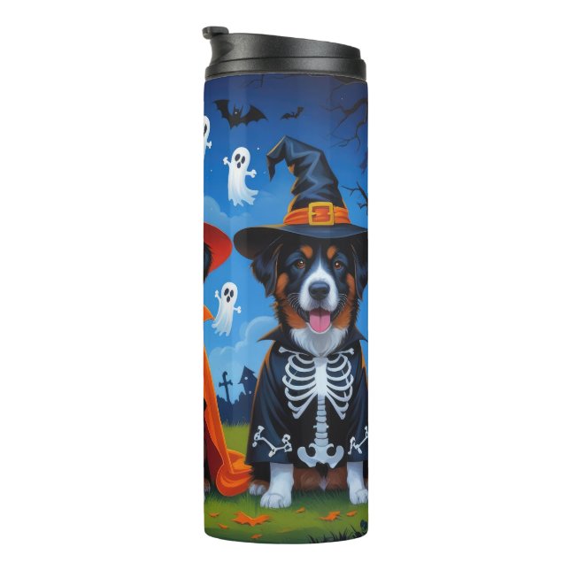 Belgian Malinois Dogs Pumpkin Halloween Funny  Thermal Tumbler (Rotated Right)