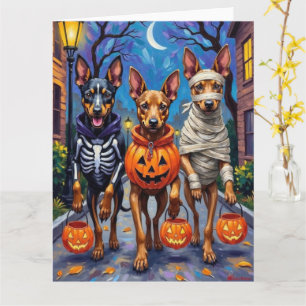 Belgian Malinois Dogs Trick-or-Treating Halloween  Card