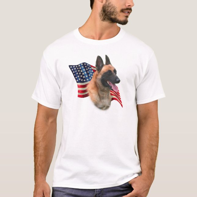 Belgian Malinois Flag T-Shirt (Front)