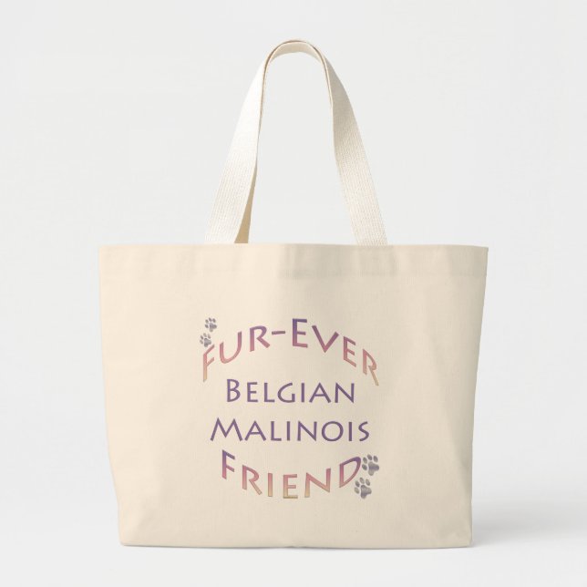 Belgian Malinois Furever Large Tote Bag (Front)