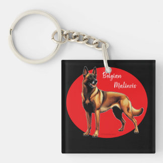 Belgian Malinois graphic Key Ring