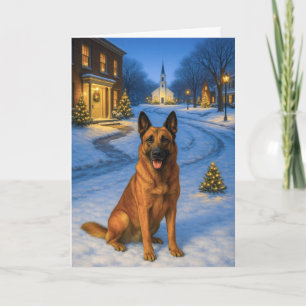 Belgian Malinois Holiday Card