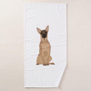 Belgian Malinois Illustration! Bath Towel