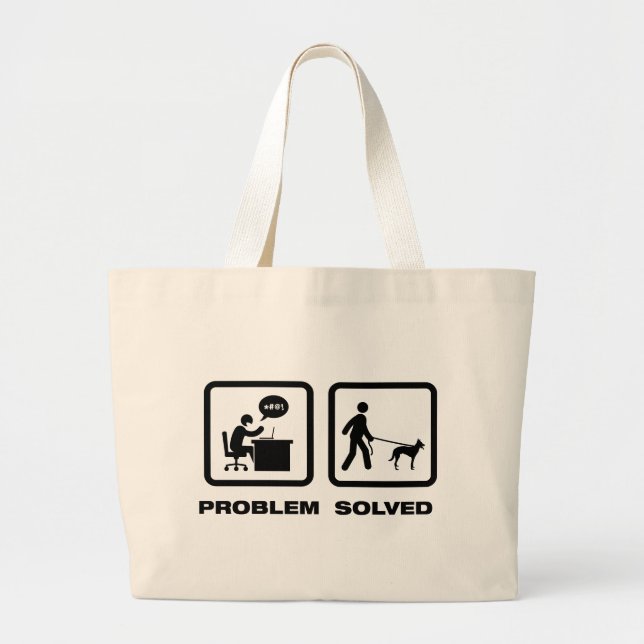 Belgian Malinois Large Tote Bag (Front)