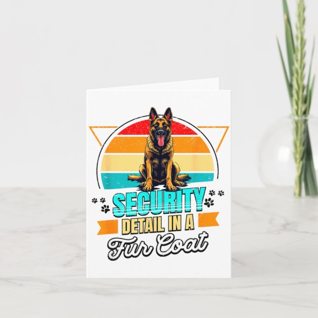 Belgian Malinois Lover Funny Belgian Malinois Retr Card (Front)