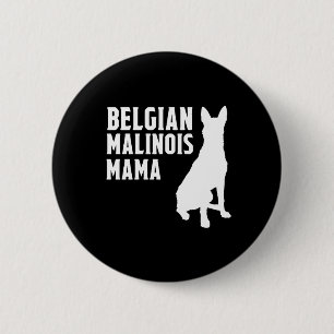 Belgian Malinois Mama Silhouette 6 Cm Round Badge