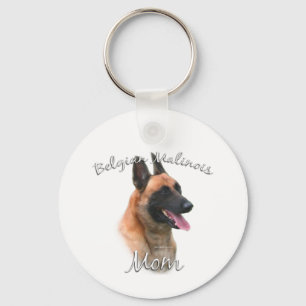 Belgian Malinois Mum 2 Key Ring