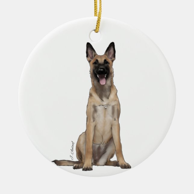 Belgian Malinois Ornament (Front)