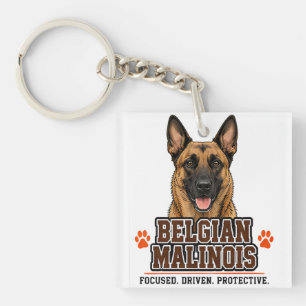 🐾 Belgian Malinois Owner Family Pride 🐾 Key Ring