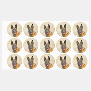 Belgian Malinois Painting - Cute Original Dog Art