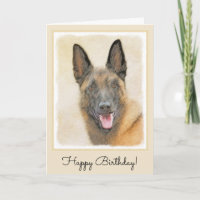 Belgian Malinois Painting - Cute Original Dog Art