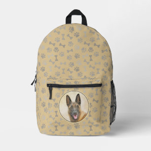 Belgian Malinois Painting - Cute Original Dog Art Printed Backpack