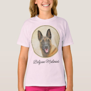 Belgian Malinois Painting - Cute Original Dog Art T-Shirt