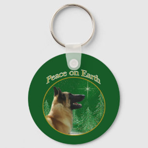 Belgian Malinois Peace Key Ring