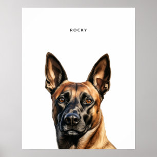 Belgian Malinois Personalised Print