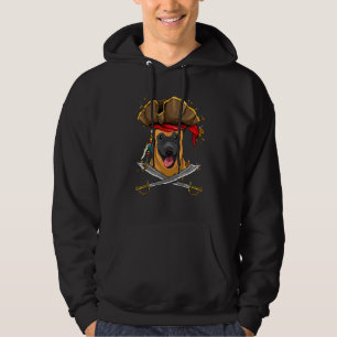 Belgian Malinois Pirate Kids Dog Pirate Pumpkin Hoodie
