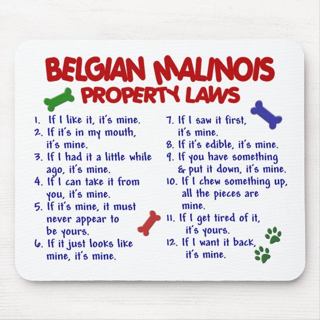 BELGIAN MALINOIS PL2 MOUSE MAT (Front)