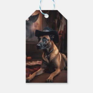 Belgian Malinois Pumpkins Halloween Scary Gift Tags