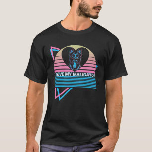 Belgian Malinois Retro I Love My Maligator T-Shirt