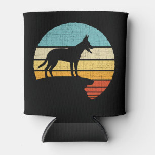  Belgian Malinois Retro Vintage 60s 70s Dog Puppy  Can Cooler