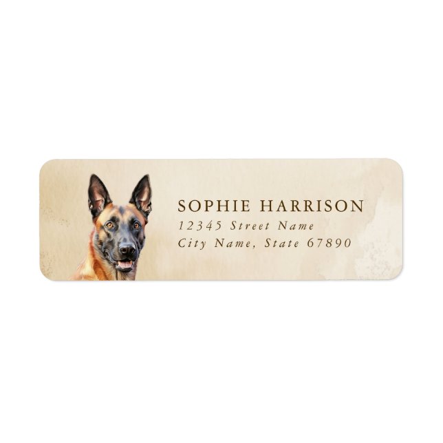 Belgian Malinois Return Address Labels (Front)