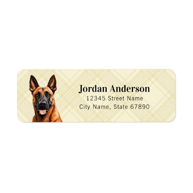 Belgian Malinois Return Address Labels (Front)