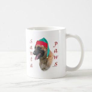 Belgian Malinois Santa Paws;Santa Belgian Malinois Coffee Mug