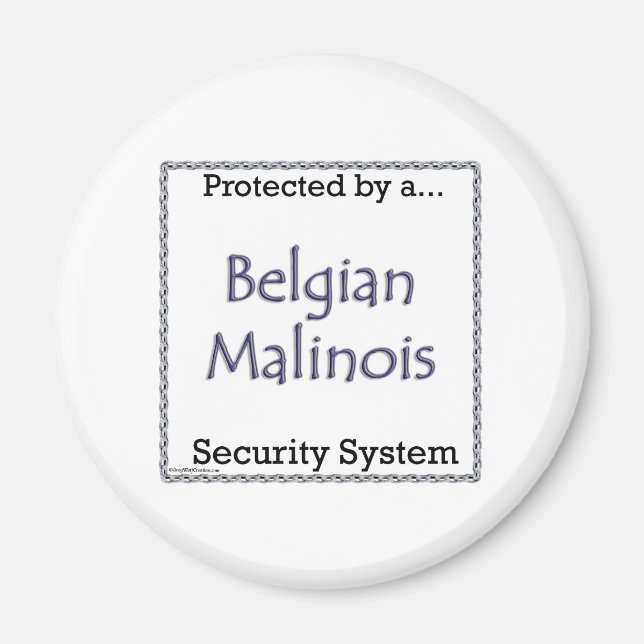 Belgian Malinois Security System - Magnet (Front)