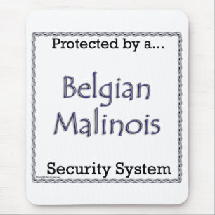 Belgian Malinois Security System Mouse Mat