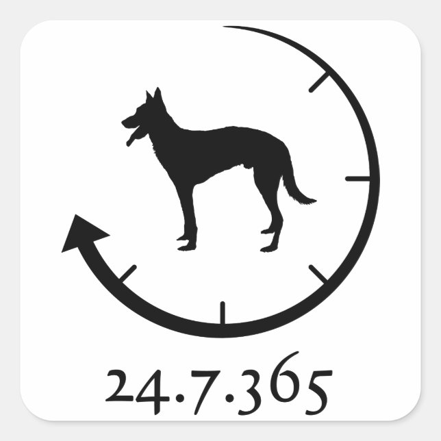 Belgian Malinois Square Sticker (Front)