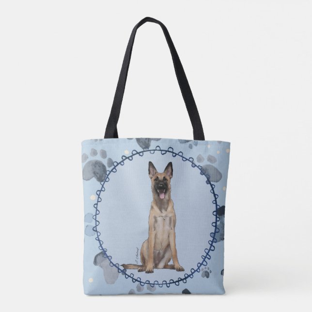 Belgian Malinois Tote Bag (Back)