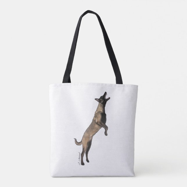 Belgian Malinois Tote Bag (Back)