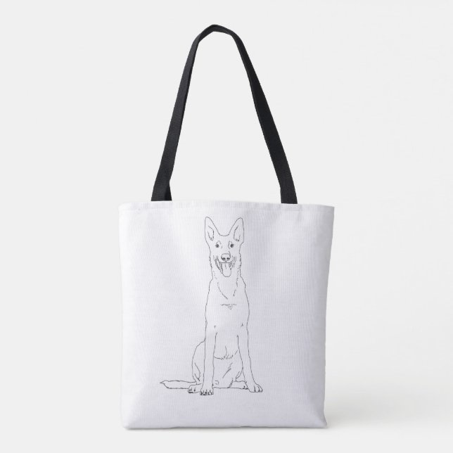 Belgian Malinois Tote Bag (Back)
