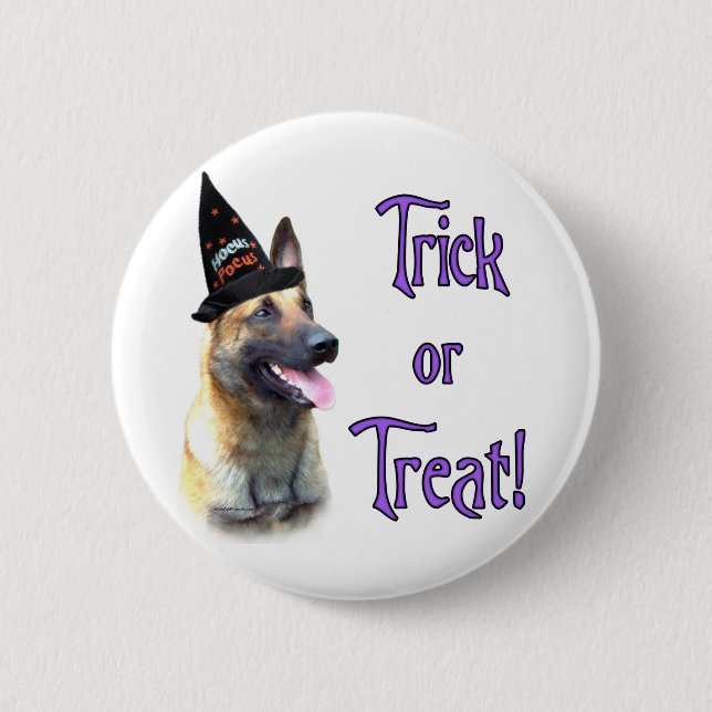Belgian Malinois Trick 6 Cm Round Badge (Front)