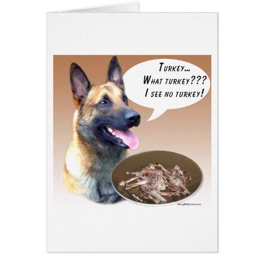 Belgian Malinois Turkey Card